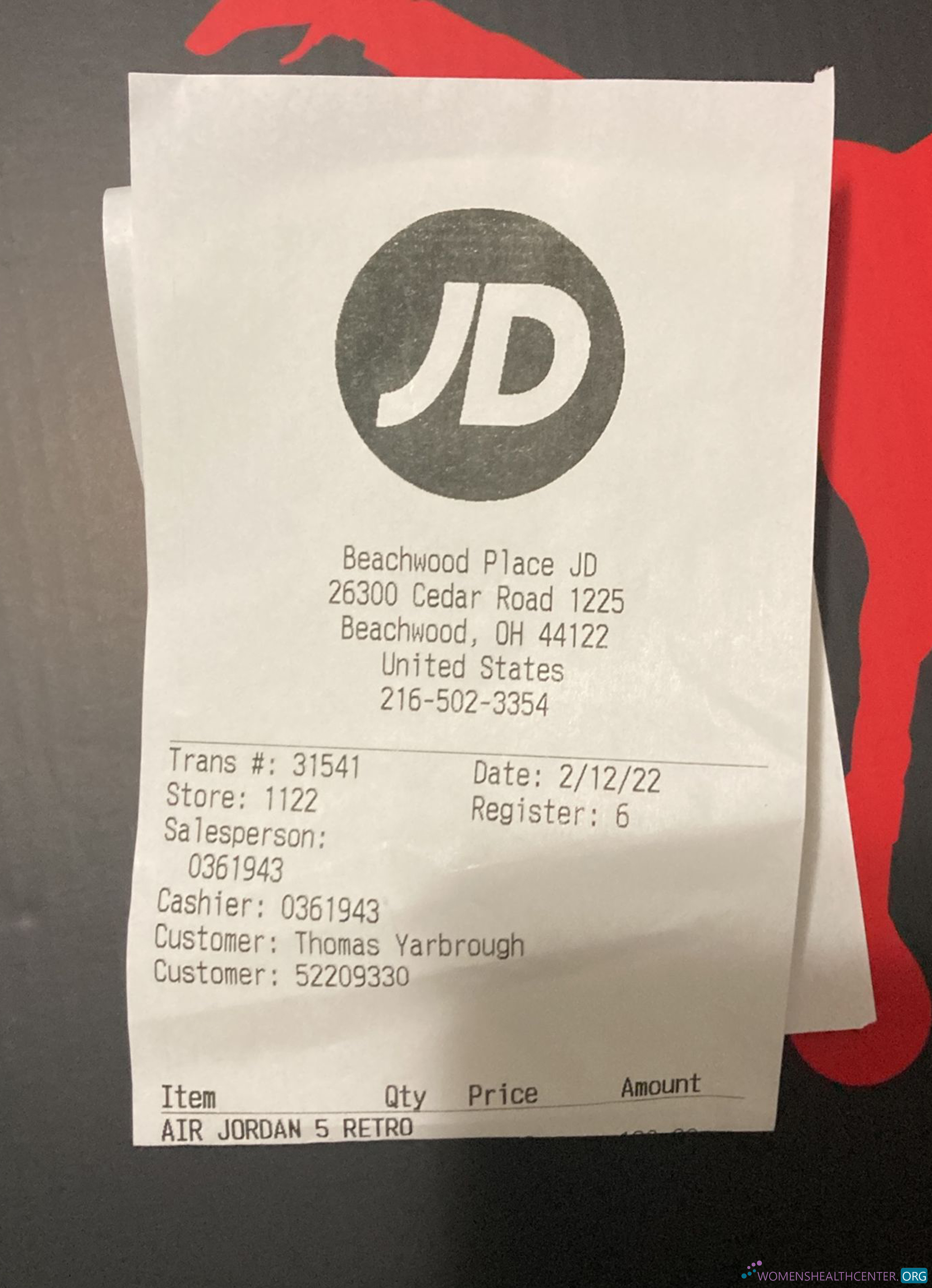 Download USA JD payment receipt Photoshop template